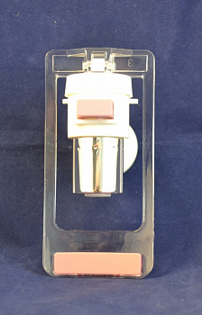 Краник для кулера, красный LD-AEL-58 (внутр.резьба, нажим "кружкой", цвет белый)